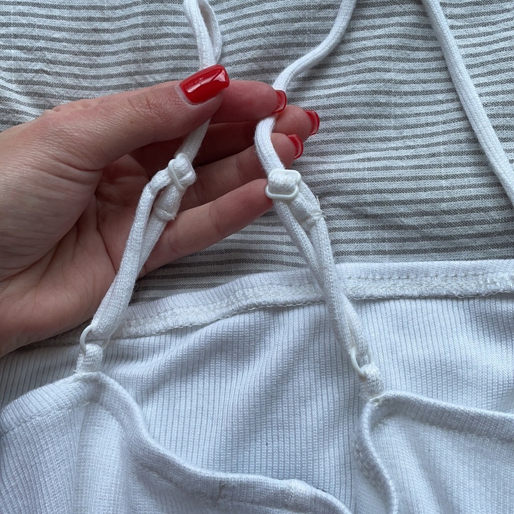 Charlotte Russe White Square Neck Tank Bodysuit - Picture 6 of 13